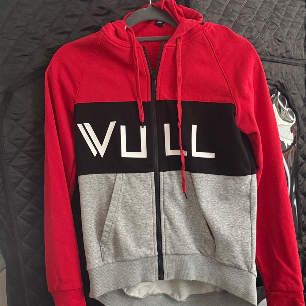 VULL Red, Black & Gray Women's Hoodie ❤️🖤🩶